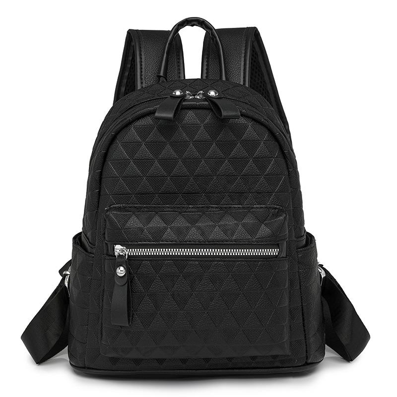 

Женский водонепроницаемый рюкзак из мягкой кожи для путешествий, школьный рюкзак для школьников чёрный