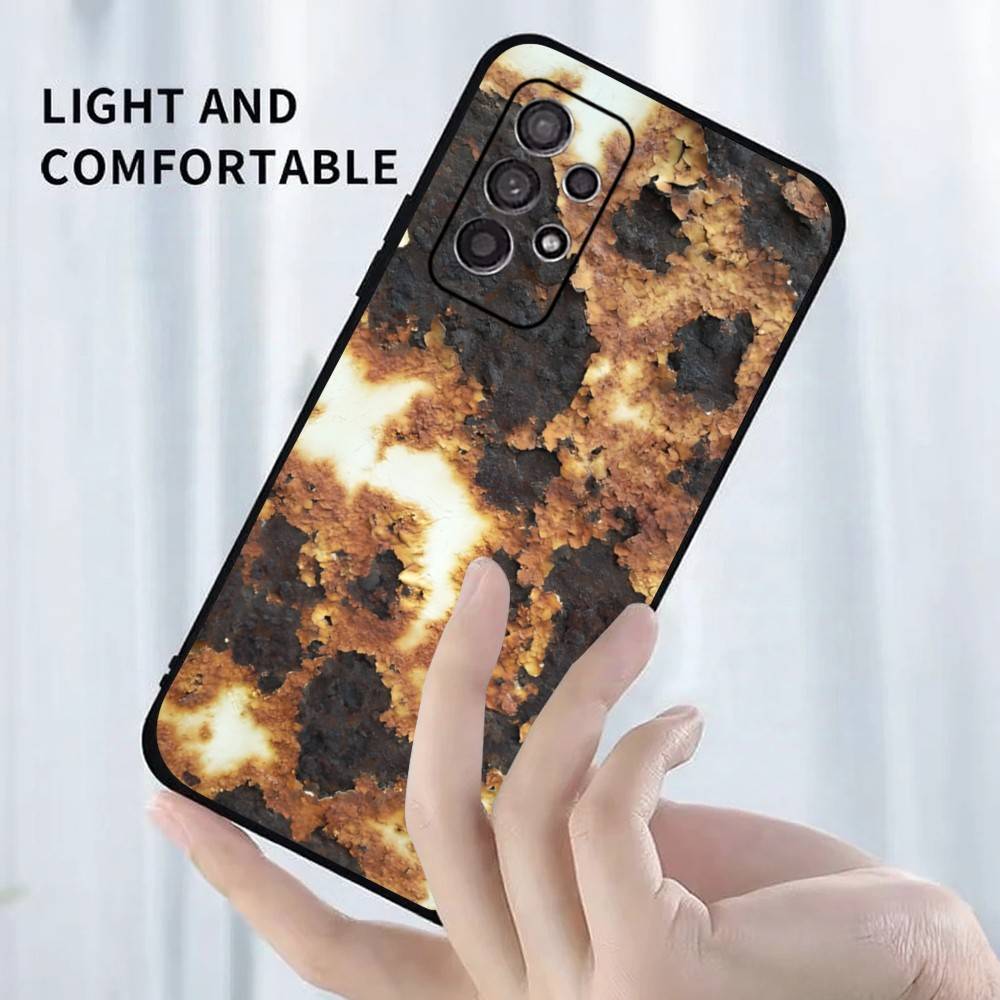 

Retro Industrial Style Rusty Phone Case For Samsung S25,S24,S23,S22,S21,S20,S10,Ultra,Plus,Lite,FE,Soft Silicone Black Cover Samsung S235G