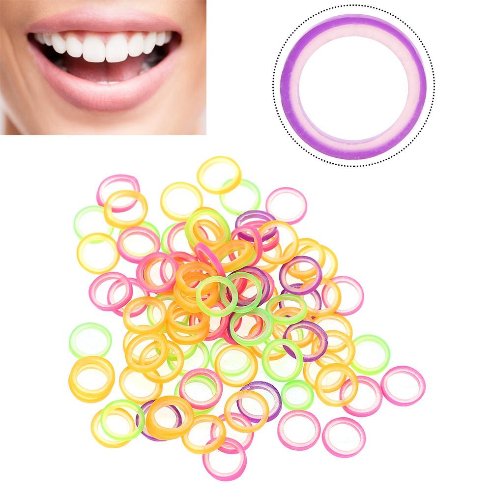 100Pcs/set Professional Dental Elastic Teeth Rubber Band Oral Orthodontics Tool