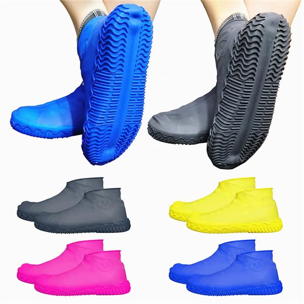 1 Pair Silicone Waterproof Shoe Cover Outdoor Rainproof Hiking Skid