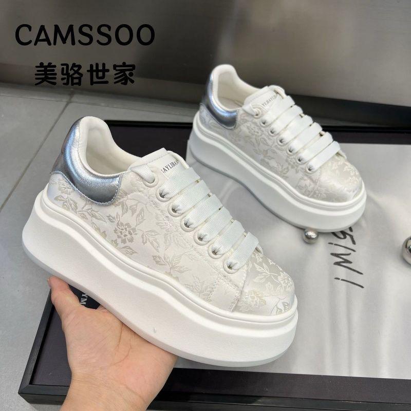 

Guochao printing embroidery little white shoes board shoes women s new versatile muffin platform casual shoes single shoes 35 чорний