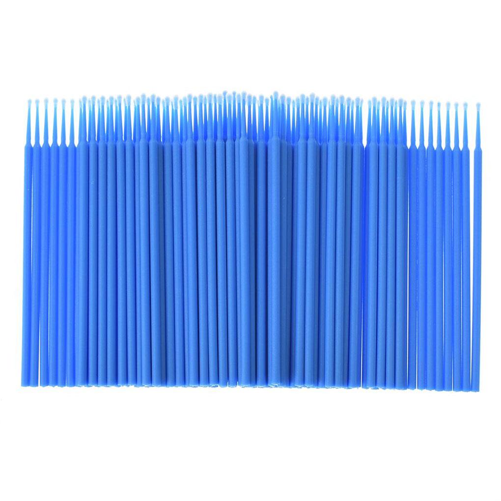 100pcs Double Head Disposable Swab Fiber Buds Plastic Sticks Eyebrow Eyelash Make Up Tools