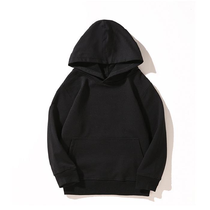 Kinder Kapuzenpullover Unifarben Rundhals - Sweatshirt aus gekämmter Baumwolle mit individuellem Logo