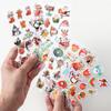 4pcsChristmas Bubble Stickers3DHoliday Party Decoration Stickers Santa Claus Elk Christmas Tree Cane Stickers Gift Stickers