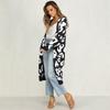 2026 Autumn Leopard Print Open-Front Knitwear Cardigan for Women - European & American Style