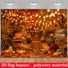 2D planar flag 2D plane - 1 piece of 2D flag background with autumn harvest theme and pumpkinszyc