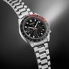 Seiko Watch PROSPEX SBDL099 Mens Wristwatch Made Japan Solar SPEEDTIMER Series Tachymeter Bezel Chronograph Date Calendar Black Dial Stainless Steel
