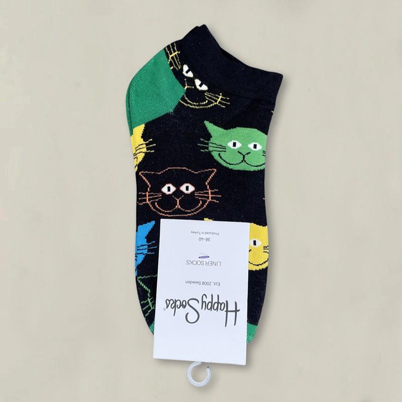 Happy Socks Womens Ankle Cartoon Cute Cotton Low Cut Colorful Casual