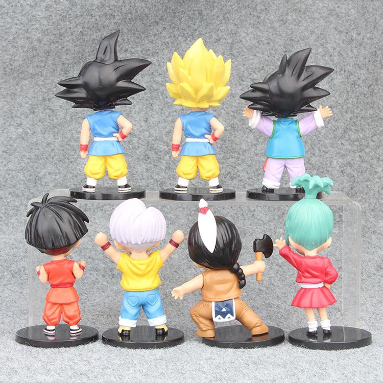 Cute Pvc Dragon Ball Figures Q Version Childhood Goten And Trunks Car Dashboard Decor