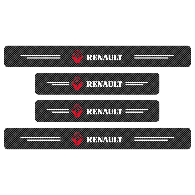 4 Stück/Set Auto Einstiegsleisten Carbonfaser Aufkleber Türschwellenschutz Für Renault Dacia Megane Clio Captur 2 3 4 Fulence Kadjar Duster Captur