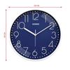 Plastic Wall Clock, Quartz Movement, Silent Sweep, Modern Embossed, Easy-to-Read Time Indicator (30 Cm X 30 Cm, Blue), Analog