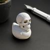 Study Room Desk Accessory 3D Printed Skull Duck Ornament, Gothic Figurine, Creative Office Counter Decorative Piece Halloween Decor for Home
