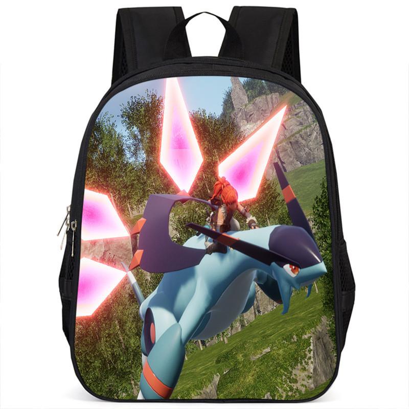 Spacious Palworld Student Backpack For School 15 Inch Large Capacity Polyester Bag