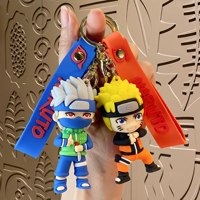 Chaveiro Naruto Anime Chaveiro Personagem Hatake Kakashi Brinquedo de Desenho Animado, Decorações de Chaveiro de Bolsa Carro Presentes para Fãs