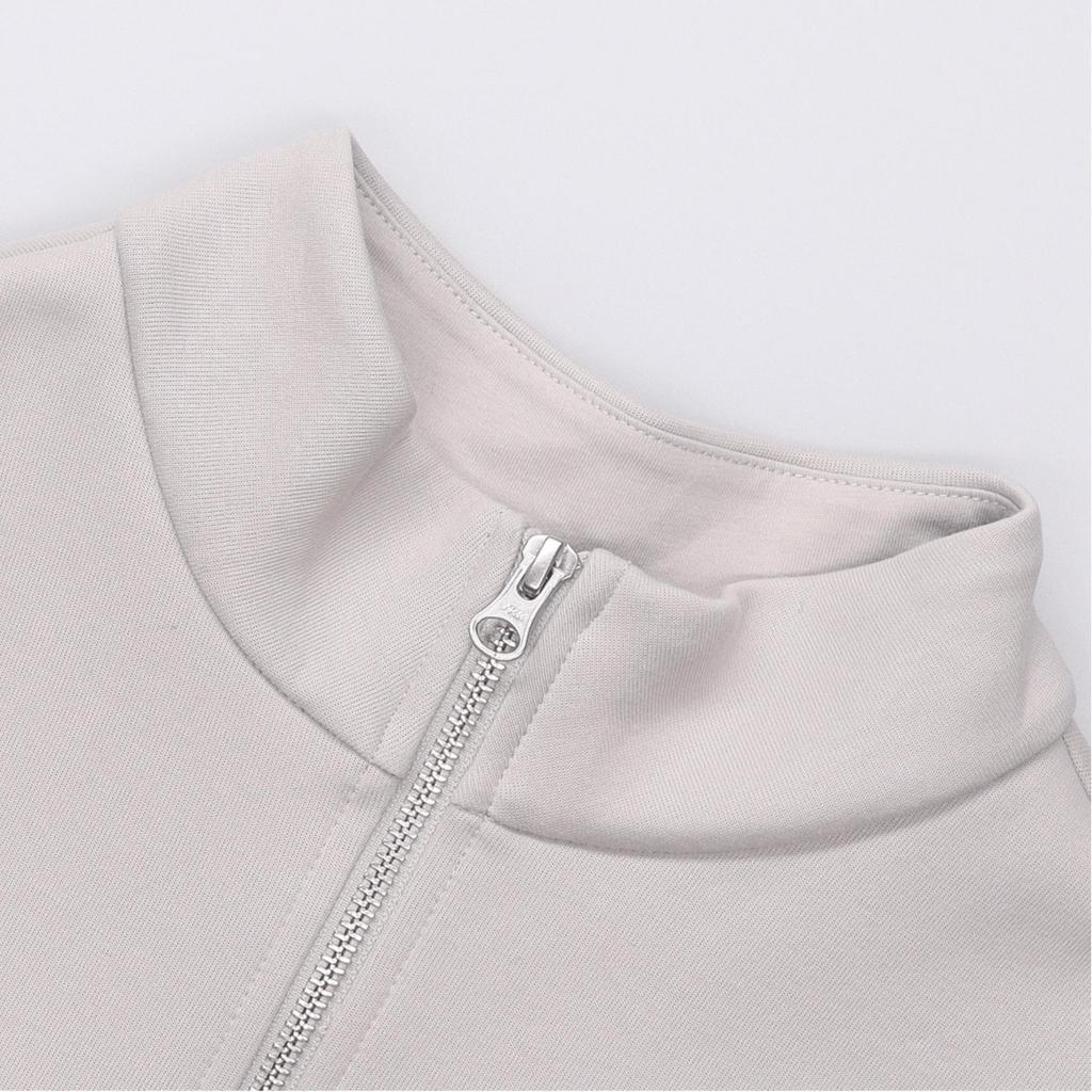 Nike Sportswear Tech Fleece Half-Zip Stand Collar Sweatshirt Women Tops Light-Iron-Ore Gray HF5175-012