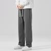 Men Drawstring Waist Loose Fit Straight Leg Casual Pants Streetwear Trousers