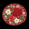 2PCS Anti-Slip Christmas Round Placemat Heat Resistant Christmas Dining Mat  Christmas Decor