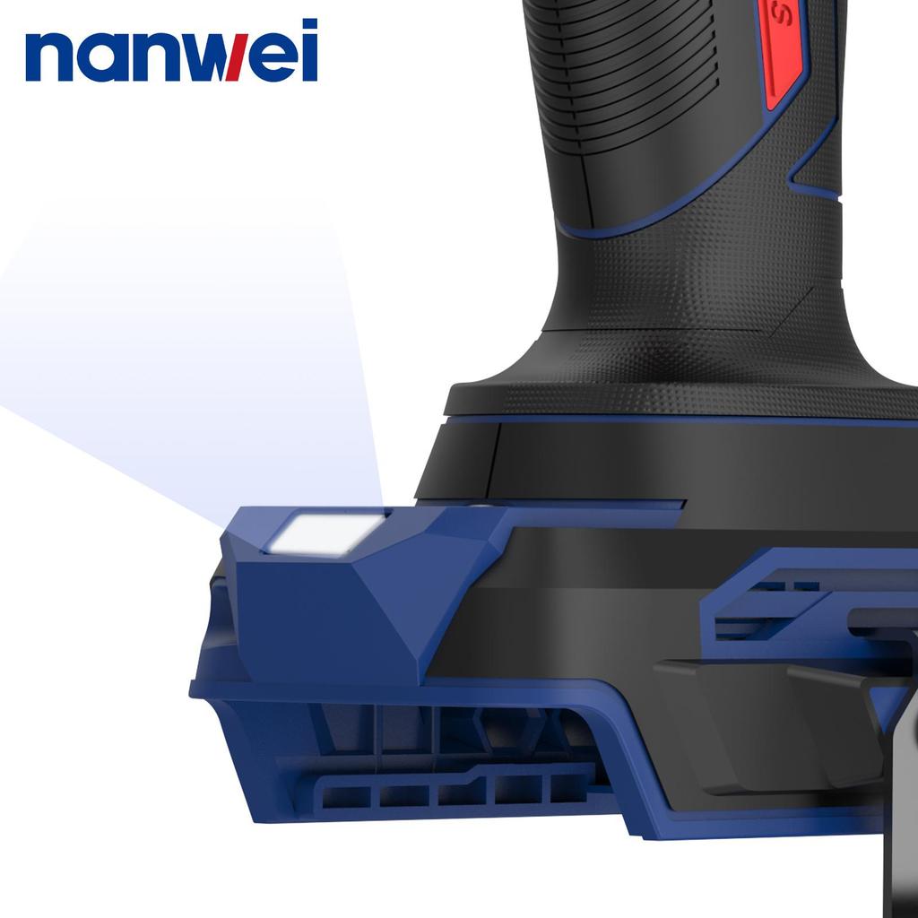 1000N NANWEI Electric Impact Wrench, size 1/2, adjustable torque 500N/800N/1000N, max. speed 2300 rpm