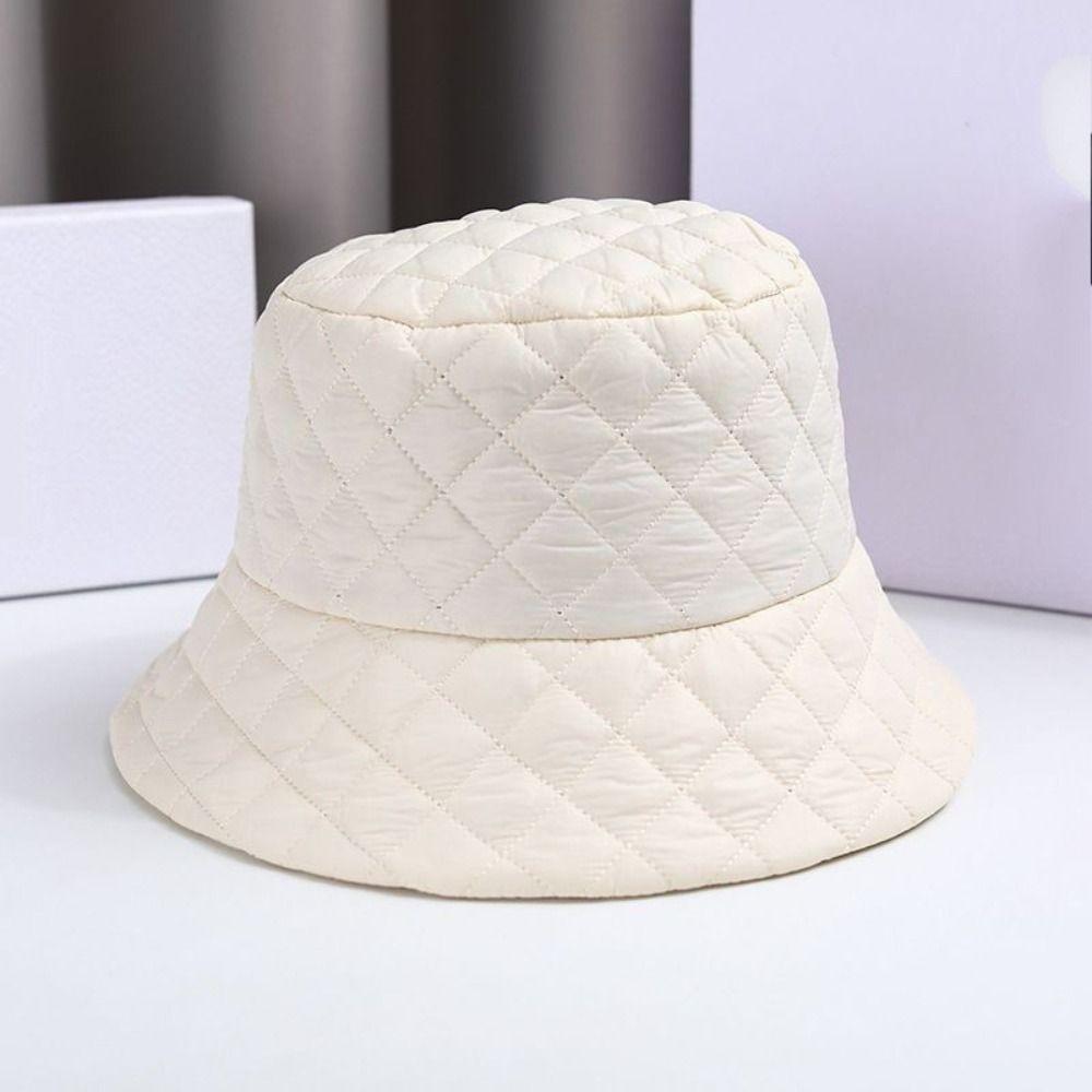 Warmth Basin Hat Waffle Bucket Hats Sweet Fisherman Hat  Women's