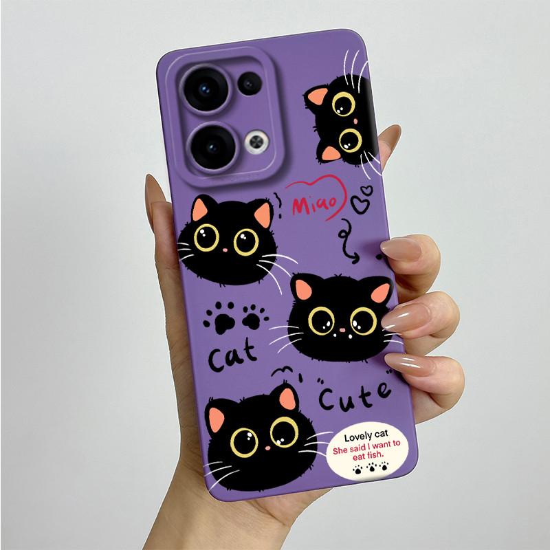 For OPPO Reno 13 CPH2689 Reno13 Phone Case Soft Silicone Funda Sweet Painted Fashion Cartoon Bumper Coque Printed Back Cover