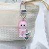 Sweet Cartoon Cat Heart Keychain Pendant Lovely Hangings Decorations Keyring Charm for Purse Bag Backpack Handbag