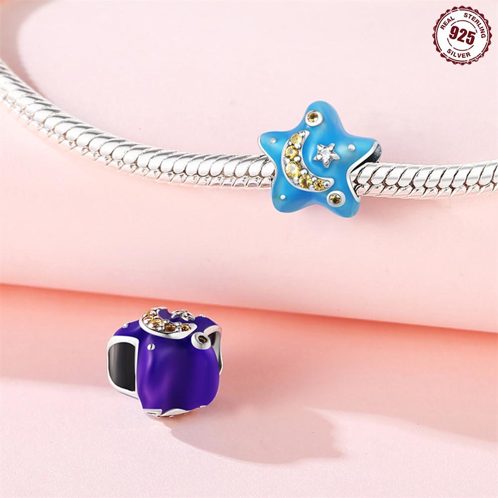 Beads Copper Charms Original Variable Temperature Stars Moon Sun Beads Fit Bracelet Jewelry Diy Fine Gift Accessory