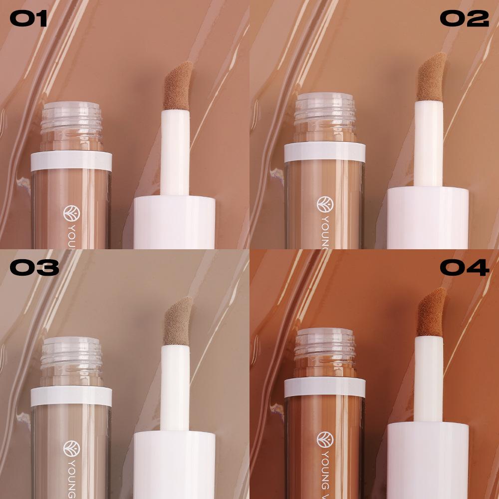 Wheat Tone Moisturizing Liquid Concealer Oil Control Invisible Full Coverage Pores Dark Circles Ivory Foundation Cream Makeup