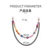 Candy Colors Trousers Chain Keychain for Women Pants Chains Multi Layer Belt Waist Keychains Hip Hop Hook Jewelry Accessories