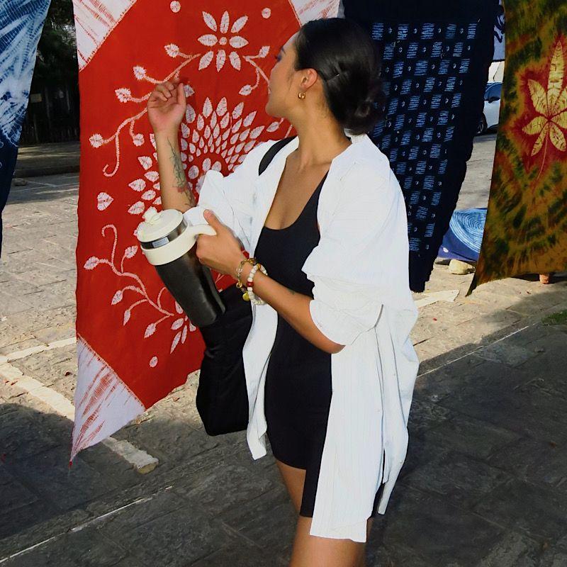 

[Stripe Shirt] Three-Dimensional Pearl Nail Decorative Profile Shirts Outerwear 2025 New White Stripe Shirt White XL