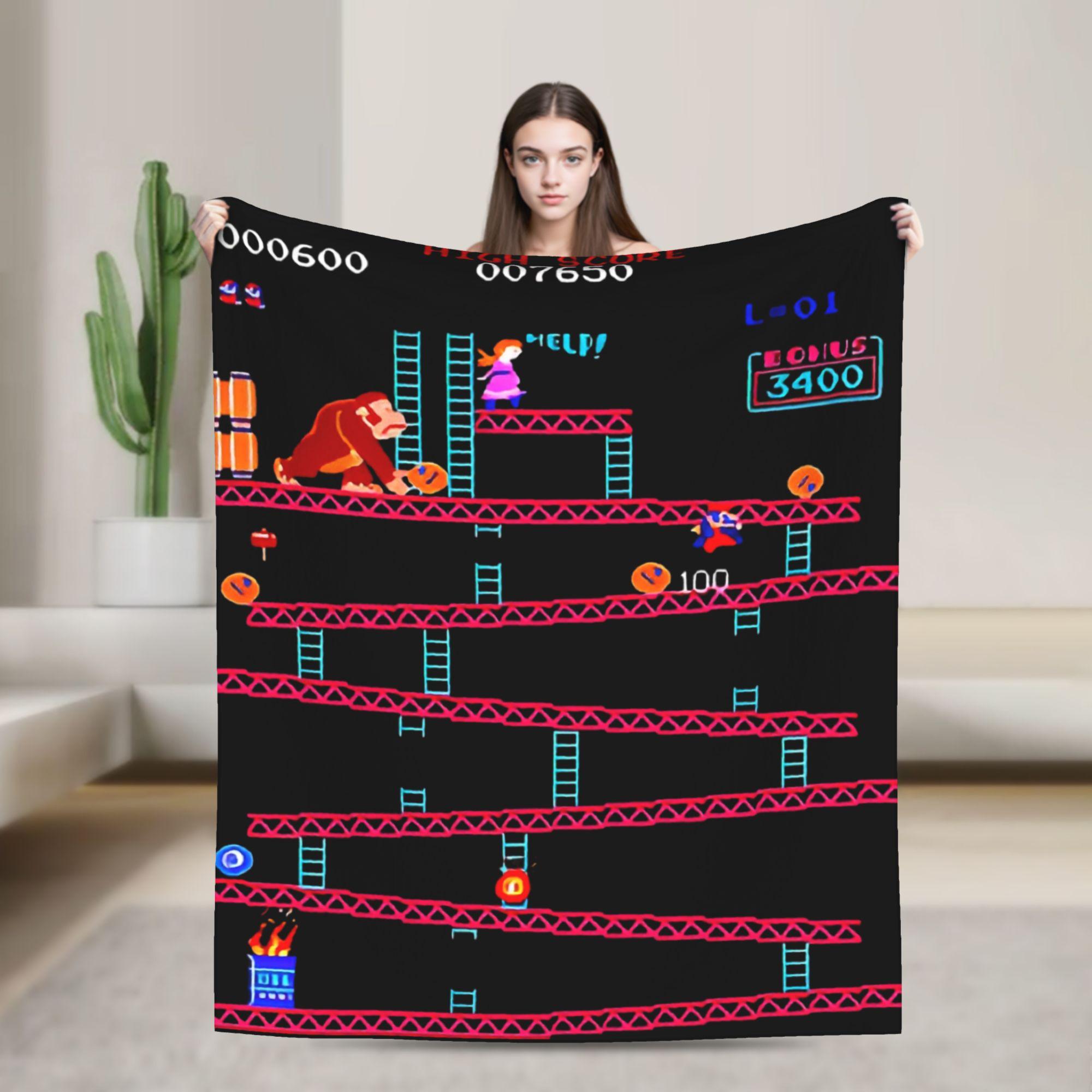 

Fun Donkey Kongs Plush Blankets Girls Boys Flannel Bedding Throws For Couch Chair Super Soft Design Quality Bedspread Gift 75x90cm