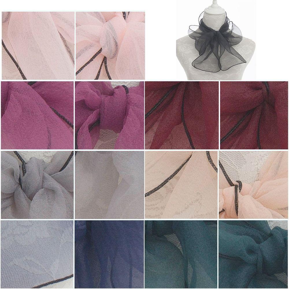 Gifts 140cm Women's Silk Scarf Solid Color Soft Handkerchief Neckerchief Spring Summer