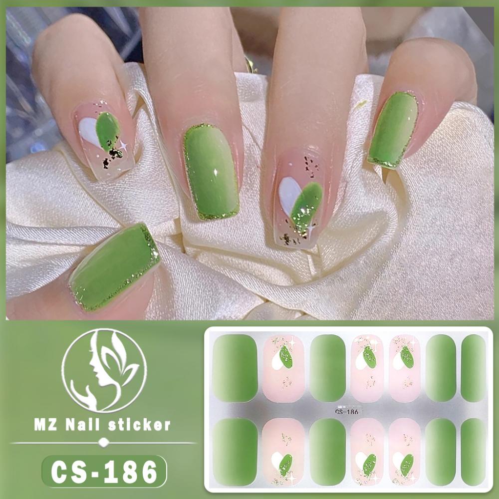 Waterproof No-bake Gel Nail Polish Film Full Sticker Japanese and Korean Style Love Nail Art Film Paper Nail Film Paper Patch