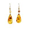 Amber Drop Earring 925 Sterling Silver Gold Plated Custom Fashion Jewelry Women Earrings