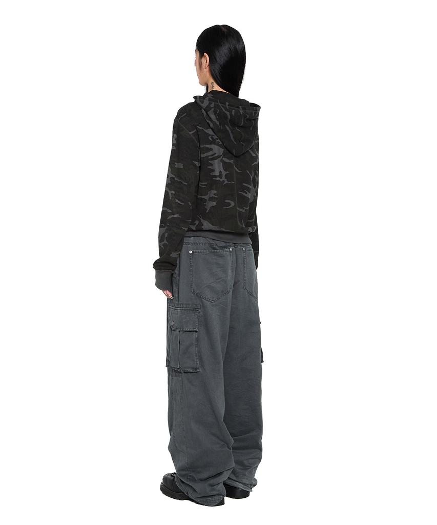 AAKAM Oblique Zippered Cargo Pants (Dark Gray)