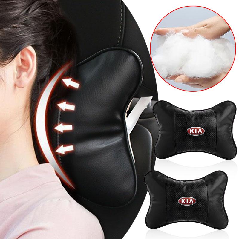Cuscino per poggiatesta per seggiolino auto con logo auto per Kia Ceed Sorento Sportage Niro Optima Picanto Rio Morning Forte K8