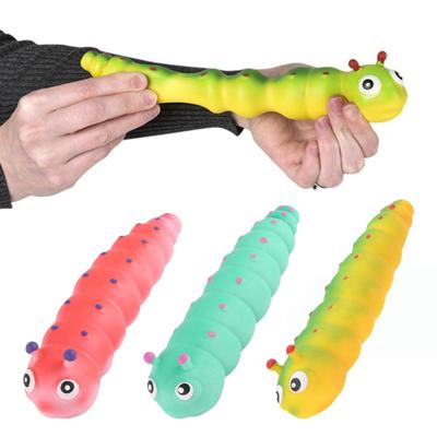 Caterpillar Giocattolo Fidget Elastico Caterpillar Sensoriale Giocattolo da Spremere Verme 3D Giocattolo a Risalita Lenta per Bambini Adulti Sollievo dallo Stress