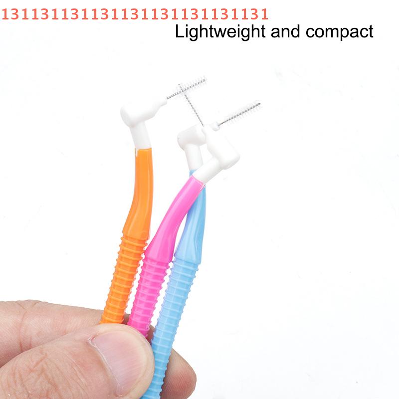 Replaceable Interdental Brush With Dust Cover Soft Mini Brush L-type Tooth Floss Cleaning Between Teeth Oral Care Toothpicks