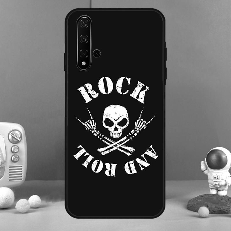 Rock Roll Skull For Huawei Nova 3i 7i 8i 11i 12i 9 10 SE Y60 Y61 Y70 Y72 Y73 Y90 Y91 P20 P40 P30 Lite Case
