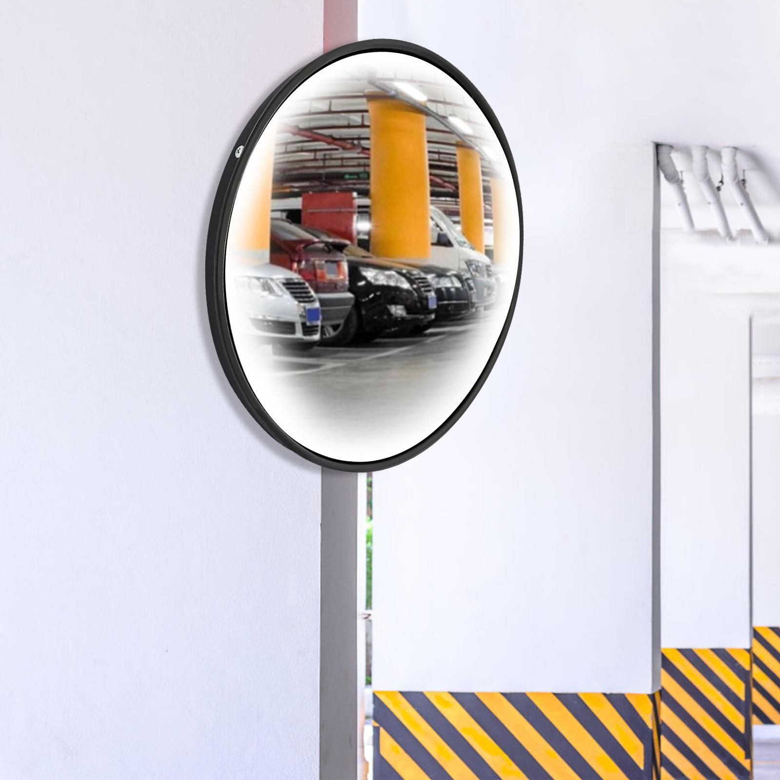 

12In Convex Corner Mirror - Wide Angle Security Mirror for Blind Spots & Garage - Used for Office, Warehouse & Theft Prevention чёрный