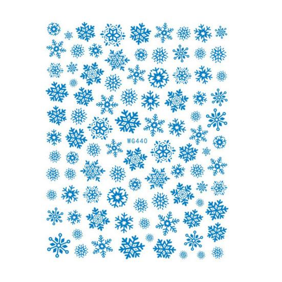 1/2Pcs Colorful Snowflake Nail Art Sticker Self-adhesive DIY Home Salon Winter Christmas Snowflake Women Fake Nail Decoration Decal