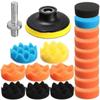 11-Piece Buffing Waxing Sponge Set - Professional Wool Wheel Polishing Disc Pads For Car Detailing And Furniture Care 