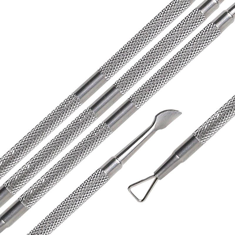 Stainless Steel Double-Ended Nail File & Remover Tool for Hand & Nail Care