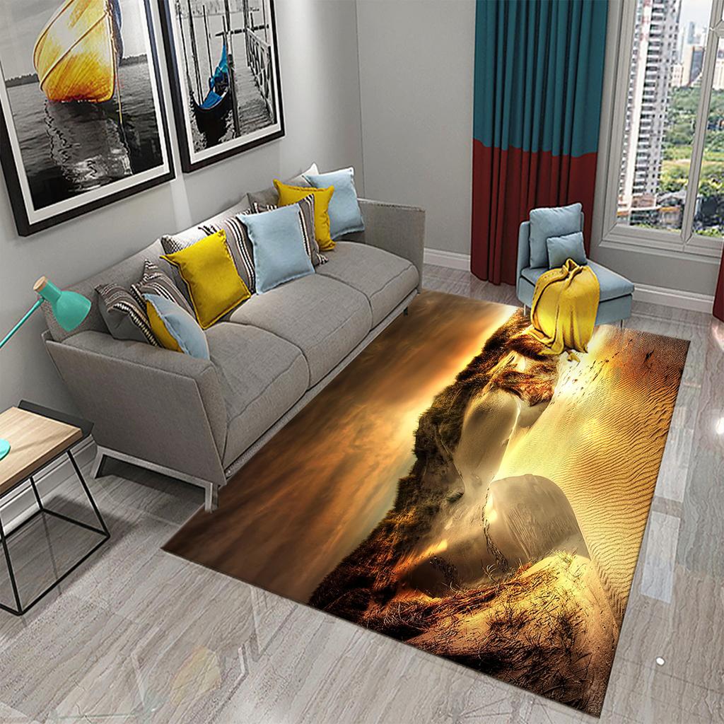 Seaside Sand Carpet Shell Starfish Beach Mat for Bathroom Toilet Entrance Non-slip Area Mats Living Room Kids Bedroom Decor Rugs