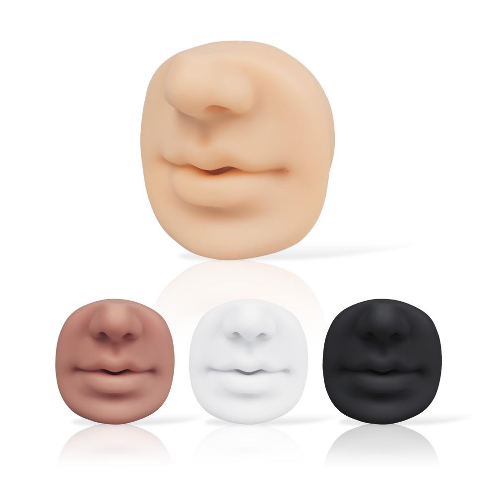 

5D Permanent Makeup Silicone Lip and Nose Module for Piercing Practice Light Skin