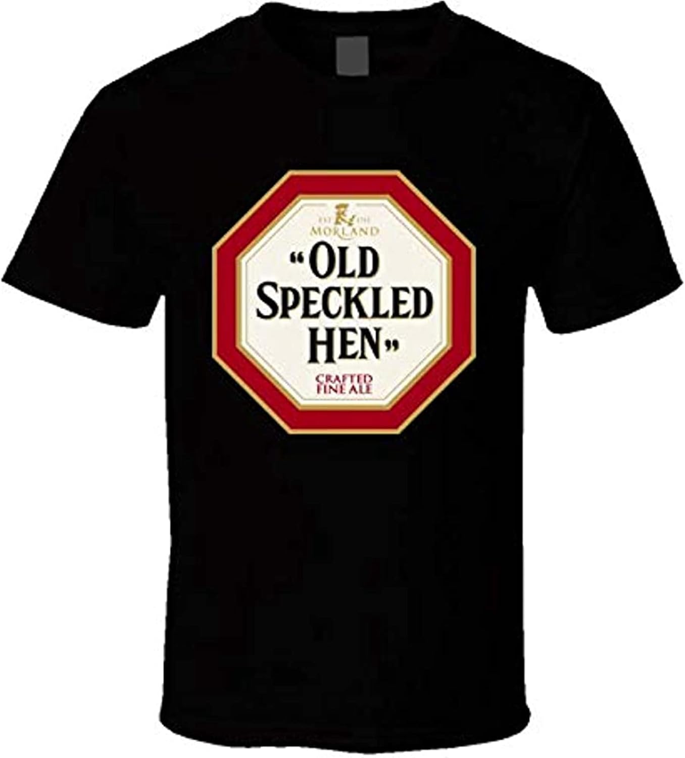 New Old Speckled Hen Ale Men s T-Shirt Clothing Size Large Black S чёрный