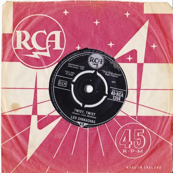 

7inch Record CHAKACHAS - Twist, Twist DB8933 RCA 1961 UK Jazz Used