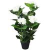 VidaXL Artificial Hydrangea Plant with Pot 60 Cm White