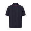 MALBON GOLF M Chain Cable Pattern Casual Short Sleeve Knit Dark Navy (Man)