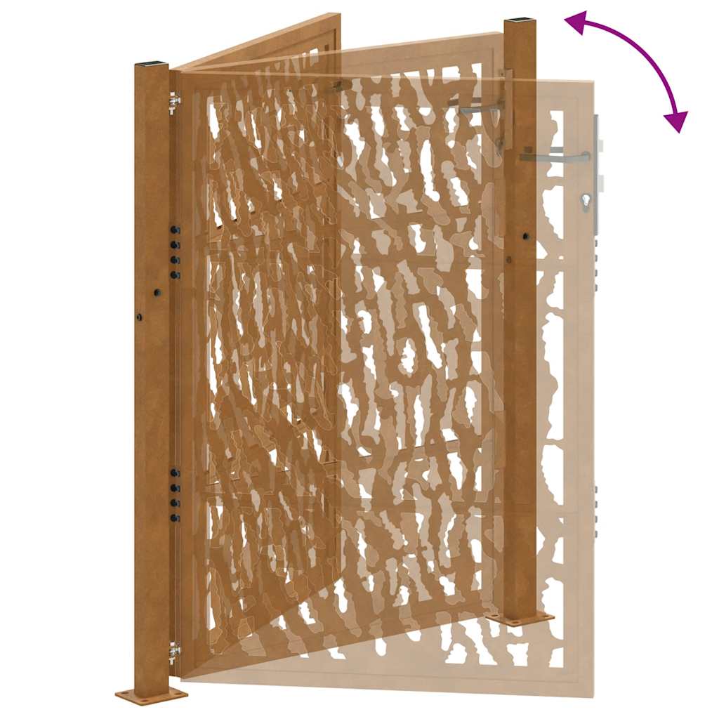 Garden Gate 100 X 150 Cm Weathering Steel Trace Design