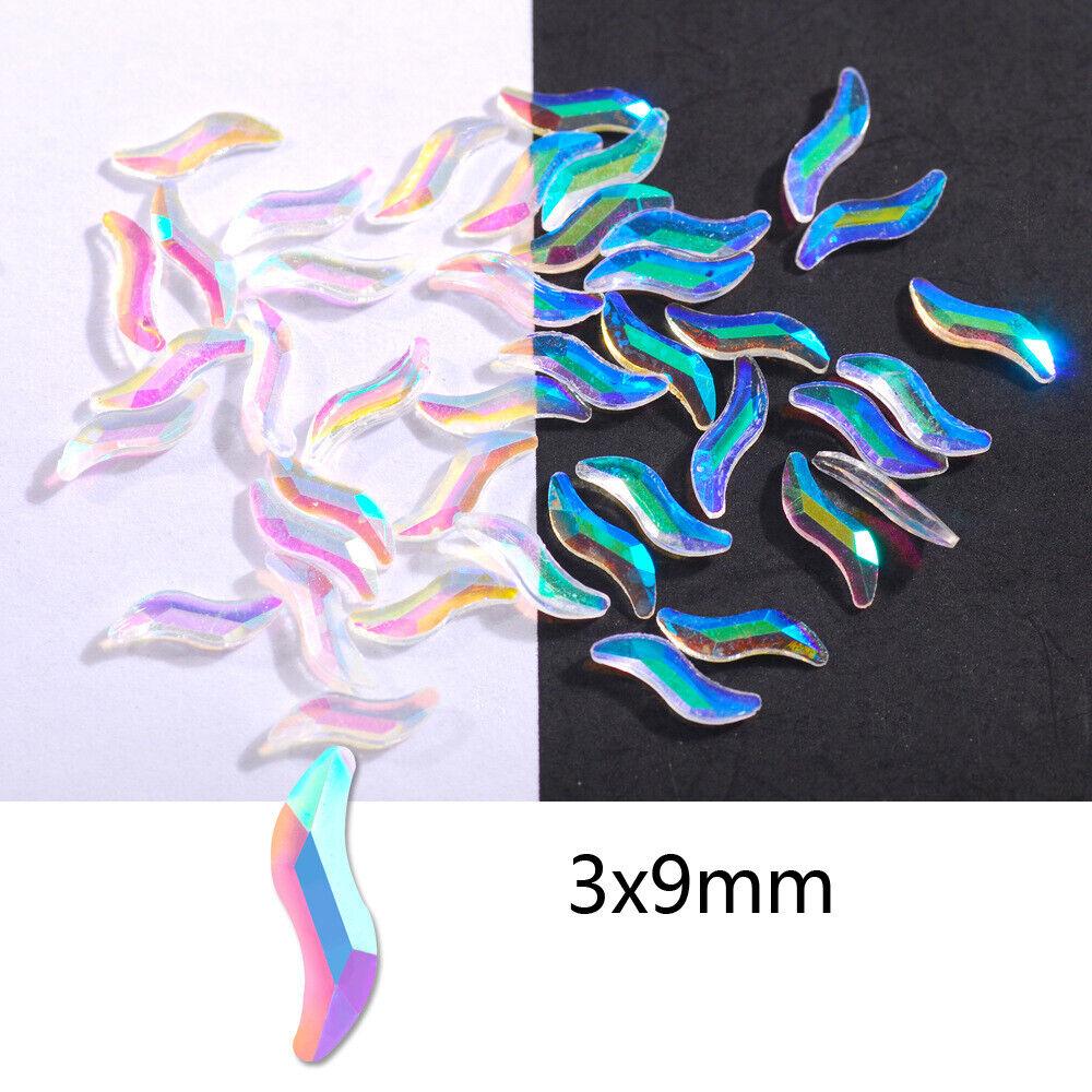 100 bucăți Aurora Rășină 3D Strasuri pentru unghii Pietre prețioase de cristal Decorare pentru arta unghiilor